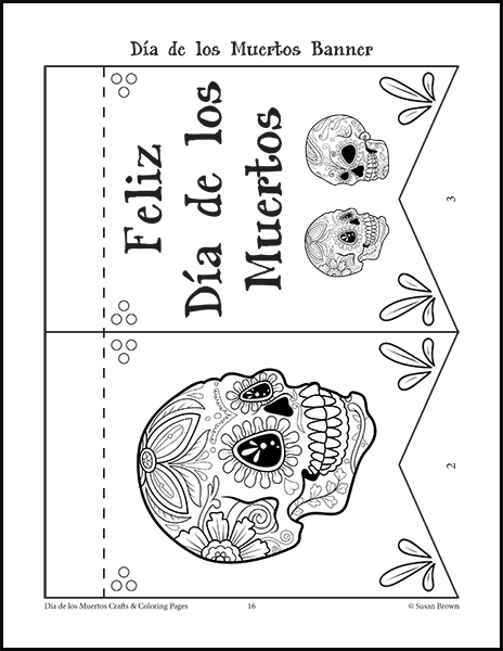 Día de los Muertos Crafts and Coloring Pages Warm Hearts Publishing
