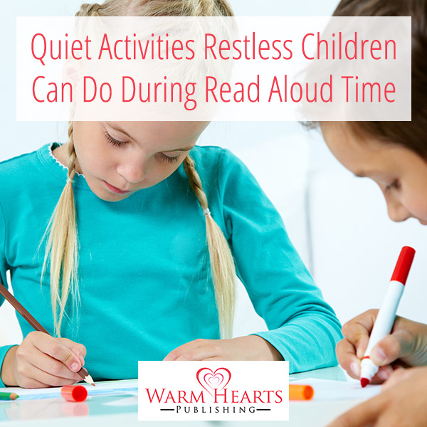 Quiet activities. Children during reading time.