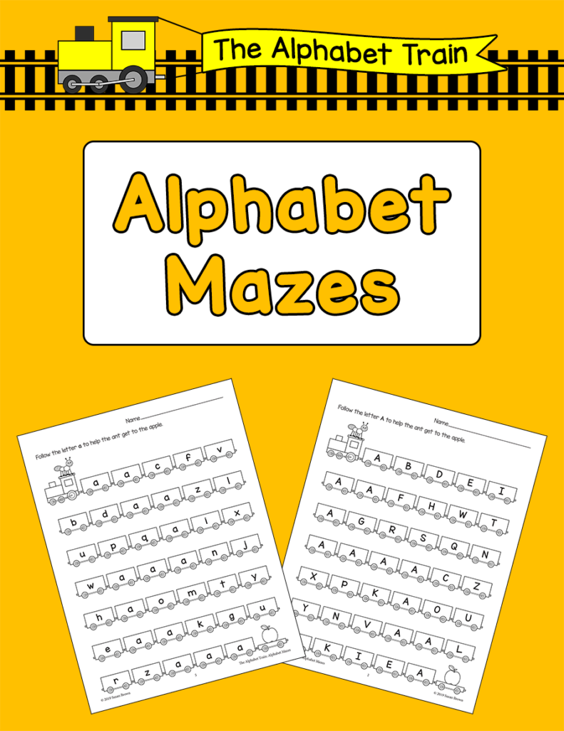 The Alphabet Train: Alphabet Mazes - Warm Hearts Publishing