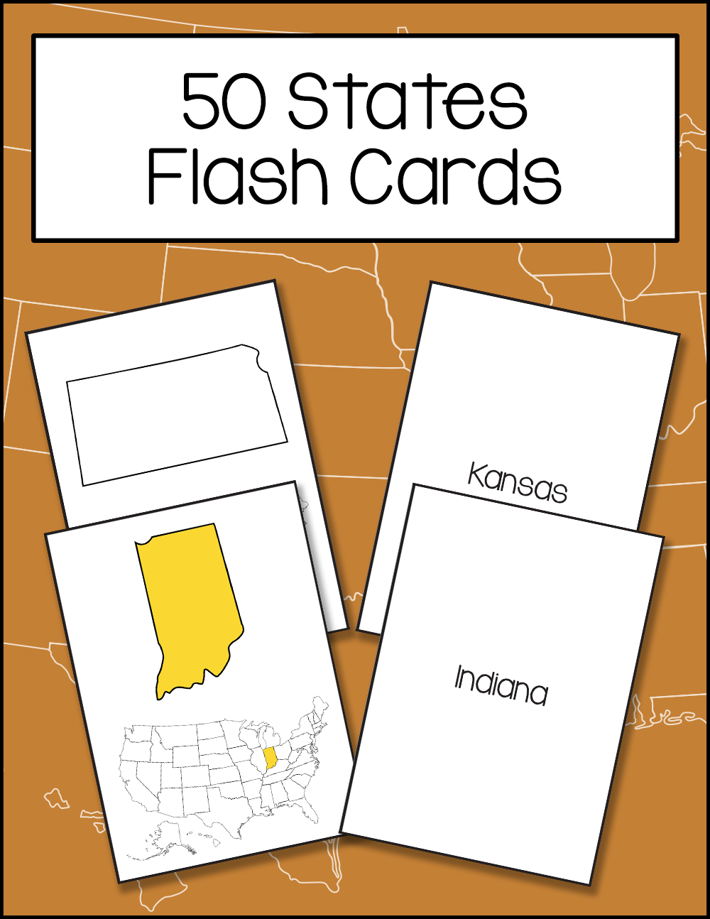 50 States Flash Cards