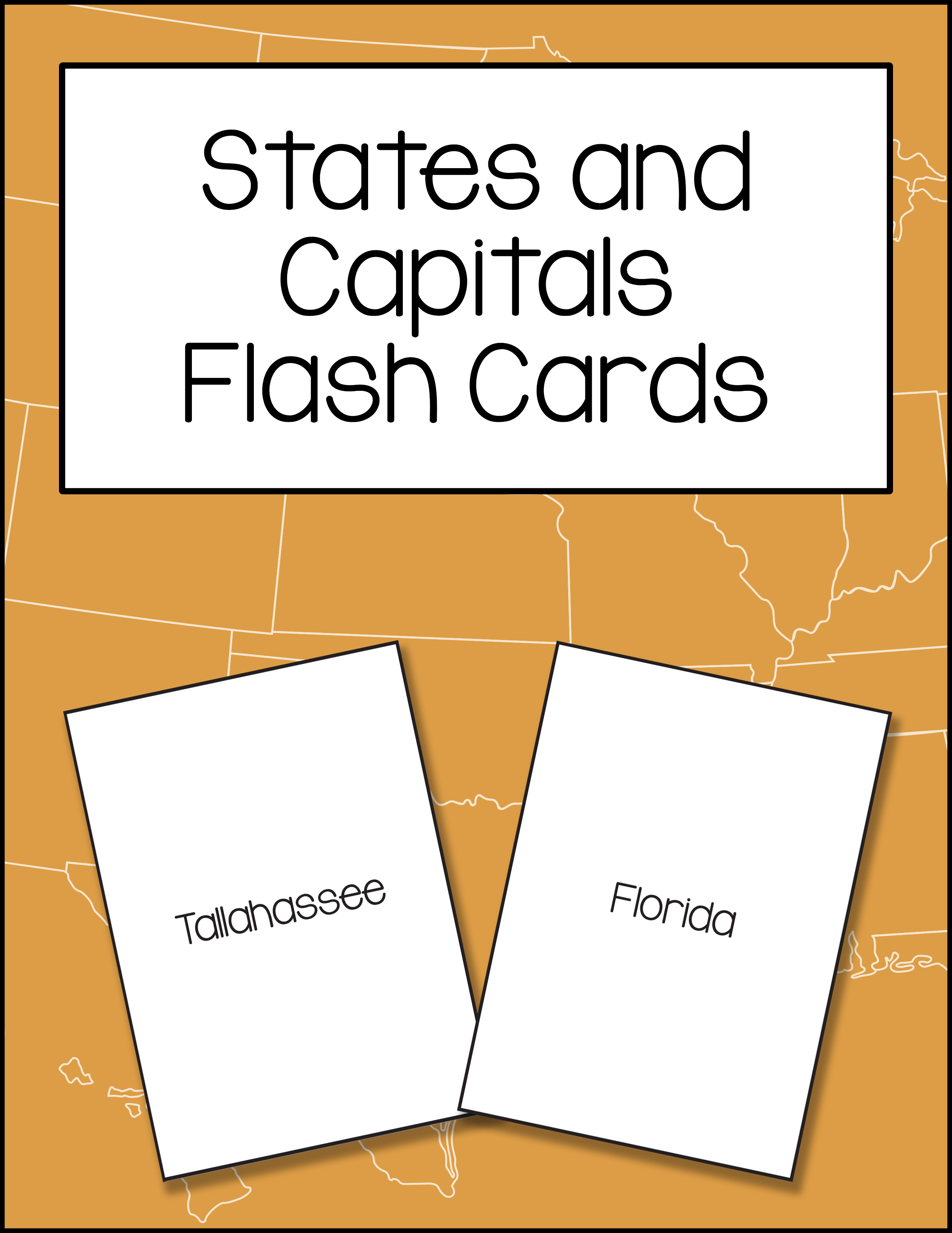 States and Capitals Flash Card Add-On Pack 600h