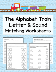 The Alphabet Train - Letter and Sound Matching Worksheets