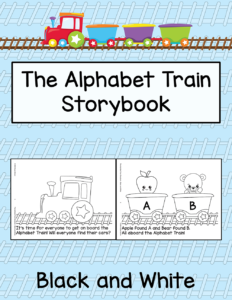 The Alphabet Train Storybook - Black and White